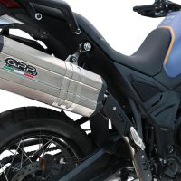 GPR exhaust compatible with  Zontes 703 F 2025-2026, Hyper Sonic Black Titanium, Slip-on exhaust including removable db killer and link pipe, EPA-compliant 