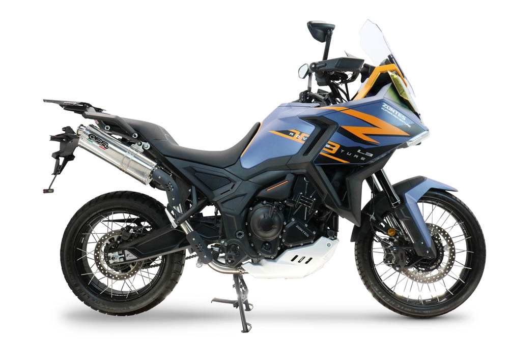 GPR exhaust compatible with  Zontes 703 F 2025-2026, Trioval, Slip-on exhaust including removable db killer and link pipe, EPA-compliant 