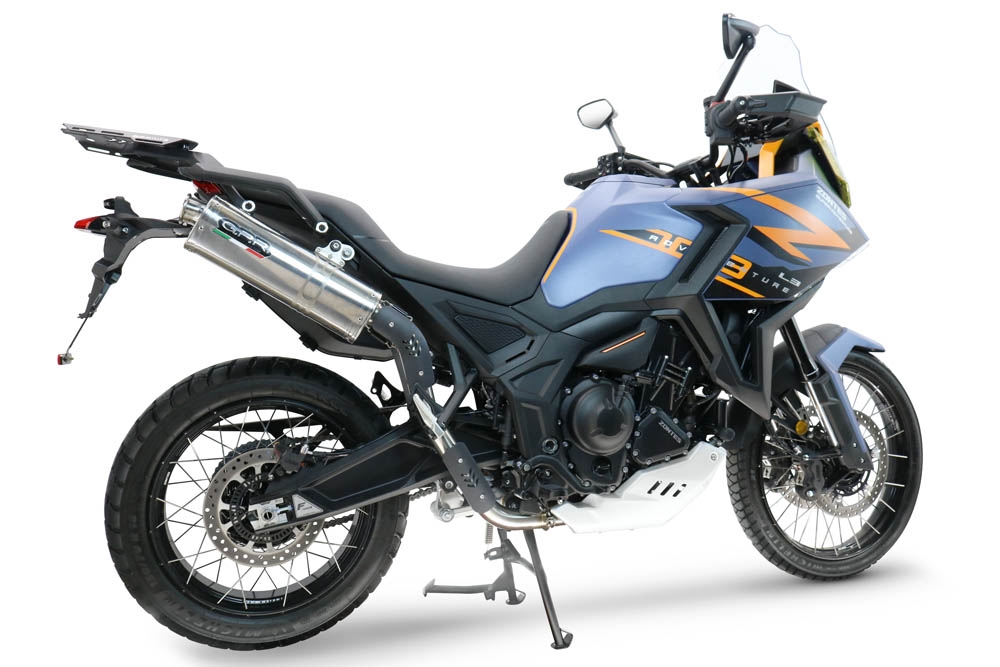 GPR exhaust compatible with  Zontes 703 F 2025-2026, Trioval, Slip-on exhaust including removable db killer and link pipe, EPA-compliant 